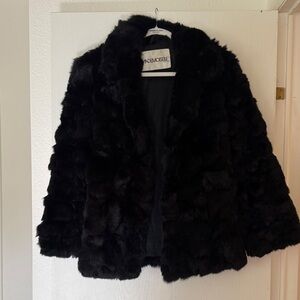 Black Rabbit Fur Jacket